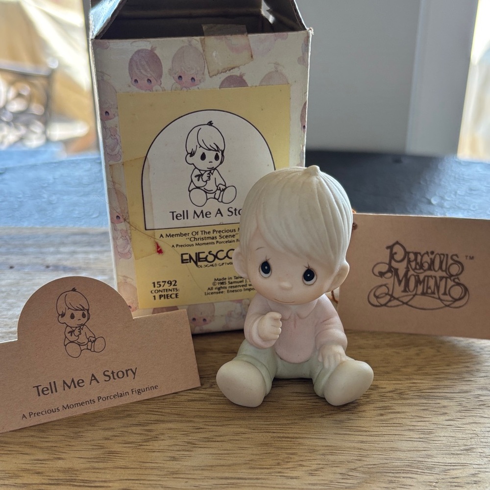 Precious Moments Porcelain 'Tell Me A Story' Figurine